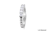 14K White Gold Round Diamond Half-Eternity Band (1.00 ct)